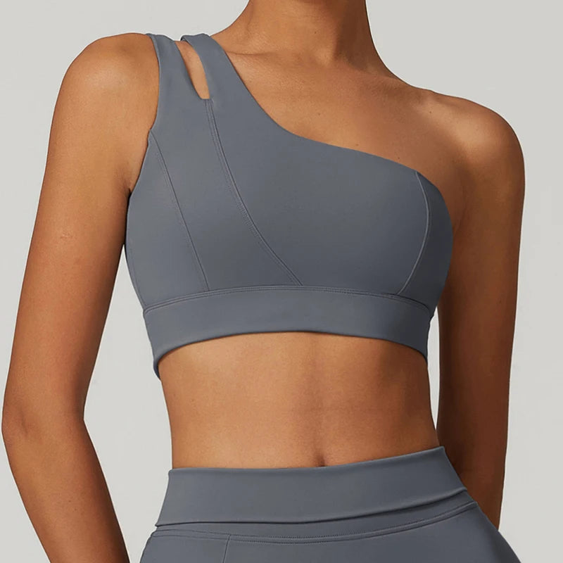 AMANDA TOP - ONE-SHOULDER SPORTS BRA