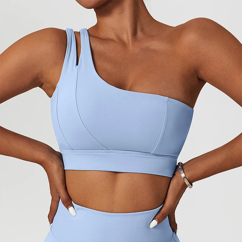 AMANDA TOP - ONE-SHOULDER SPORTS BRA