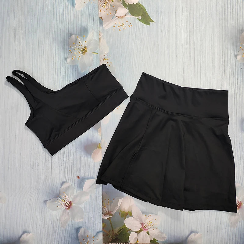 JULIETTE SET - One-Shoulder Crop Top & Skirt