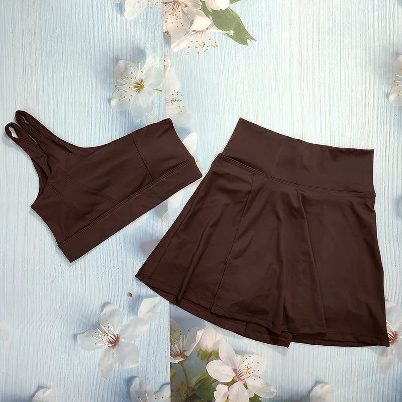 JULIETTE SET - One-Shoulder Crop Top & Skirt