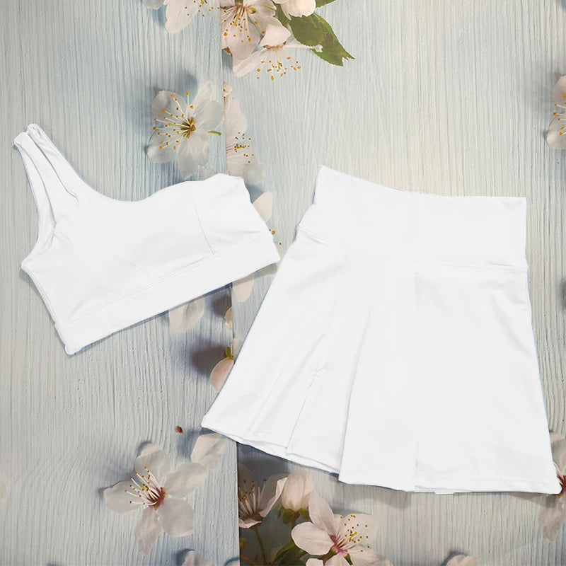 JULIETTE SET - One-Shoulder Crop Top & Skirt