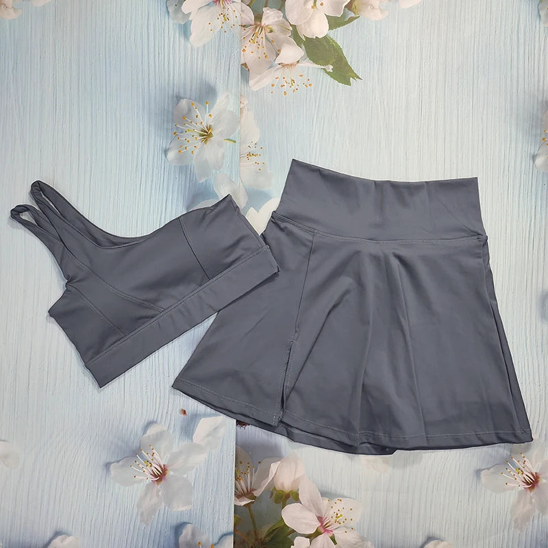 JULIETTE SET - One-Shoulder Crop Top & Skirt