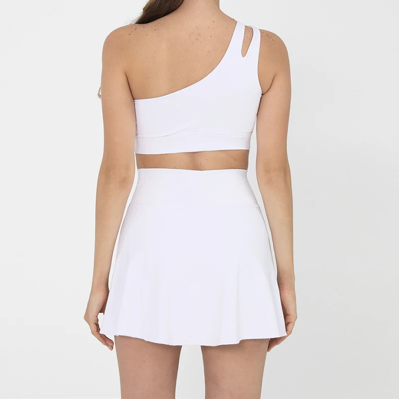 JULIETTE SET - One-Shoulder Crop Top & Skirt