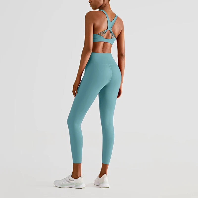 LEA LEGGINGS - CROSS WAIST BUM LIFTING YOGA PANTS