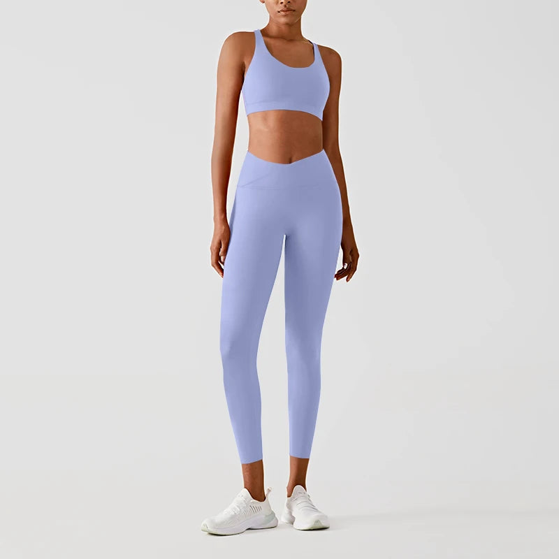 LEA LEGGINGS - CROSS WAIST BUM LIFTING YOGA PANTS
