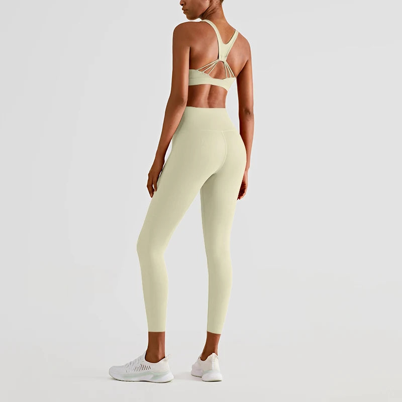 LEA LEGGINGS - CROSS WAIST BUM LIFTING YOGA PANTS