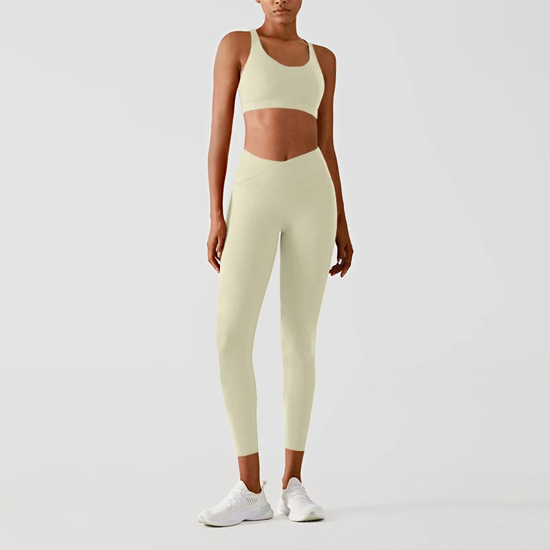 LEA LEGGINGS - CROSS WAIST BUM LIFTING YOGA PANTS