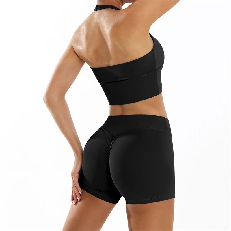 MAUD SET - Halter Bra & Scrunch Shorts