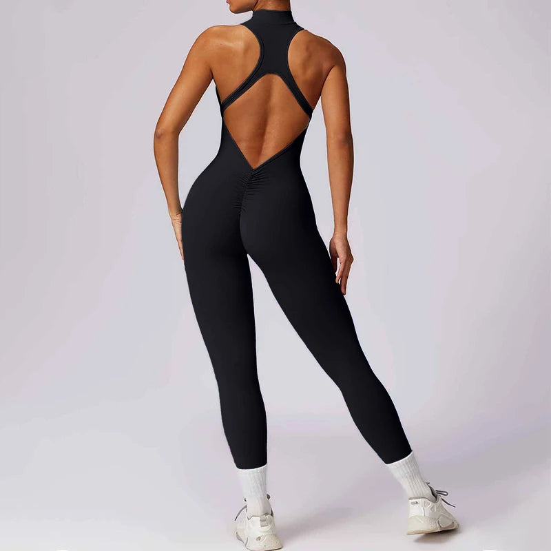 NAOMI SET – V-BACK ZIPPER JUMPSUIT