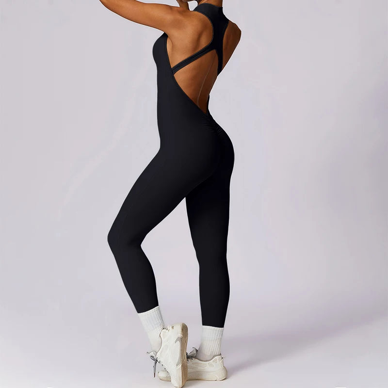 NAOMI SET – V-BACK ZIPPER JUMPSUIT
