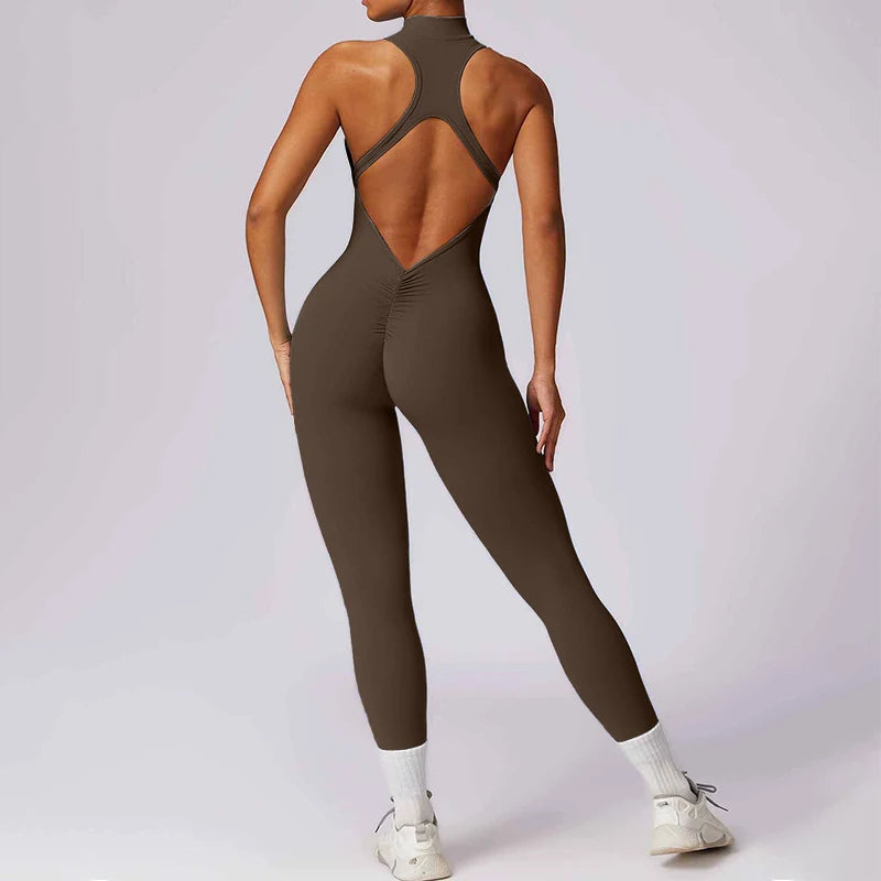 NAOMI SET – V-BACK ZIPPER JUMPSUIT