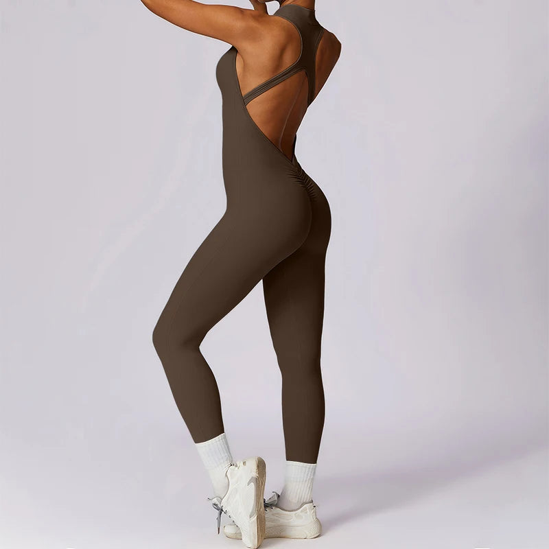 NAOMI SET – V-BACK ZIPPER JUMPSUIT