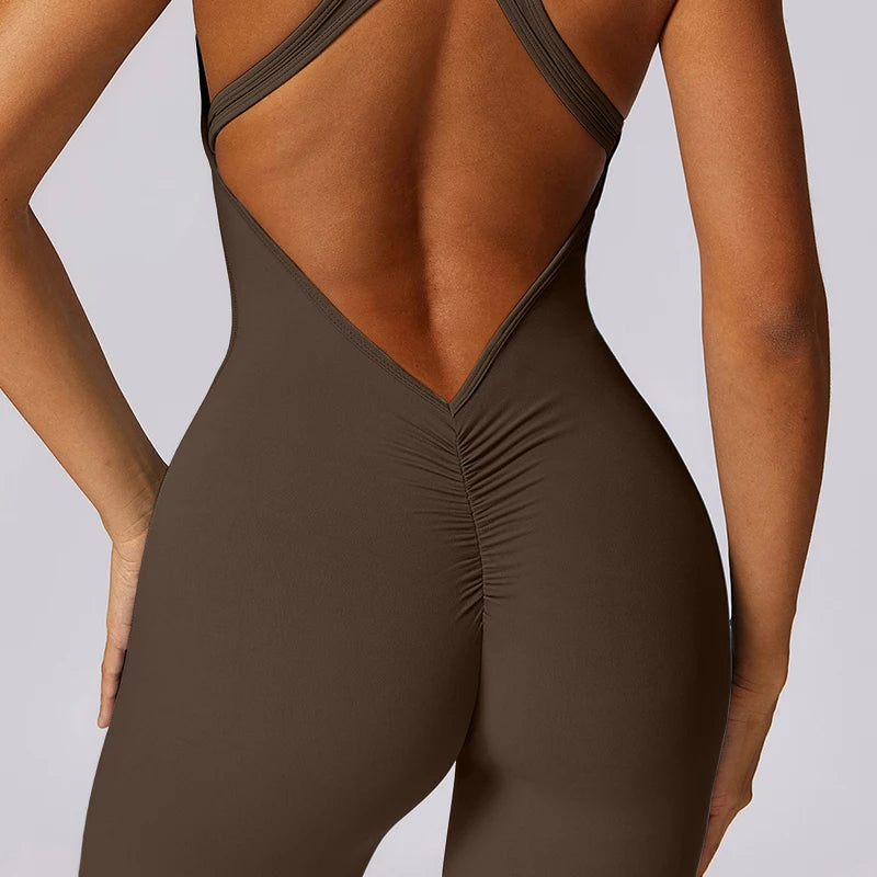 NAOMI SET – V-BACK ZIPPER JUMPSUIT