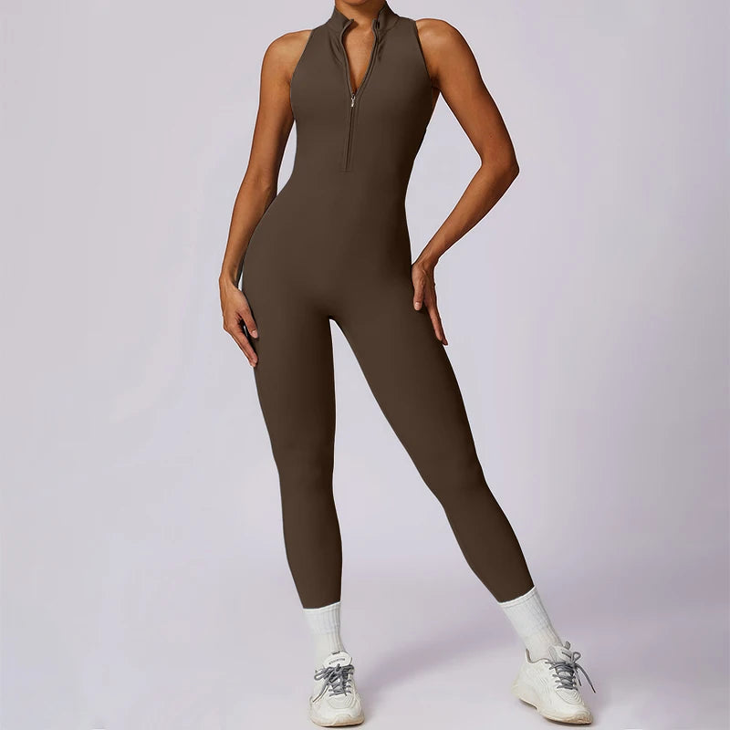 NAOMI SET – V-BACK ZIPPER JUMPSUIT
