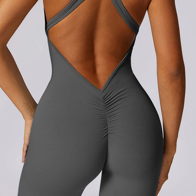 NAOMI SET – V-BACK ZIPPER JUMPSUIT