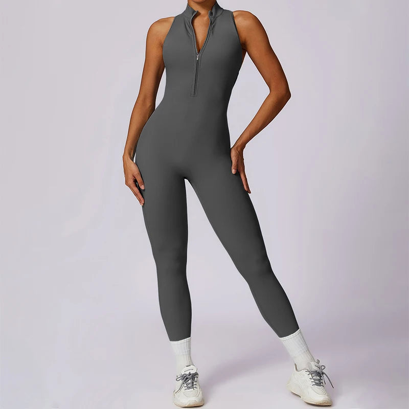NAOMI SET – V-BACK ZIPPER JUMPSUIT