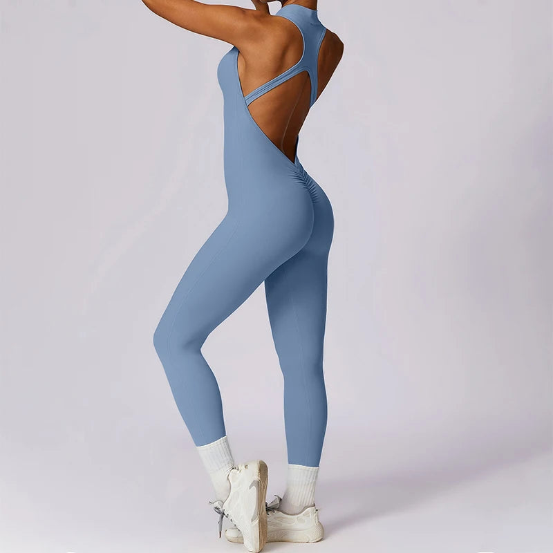 NAOMI SET – V-BACK ZIPPER JUMPSUIT