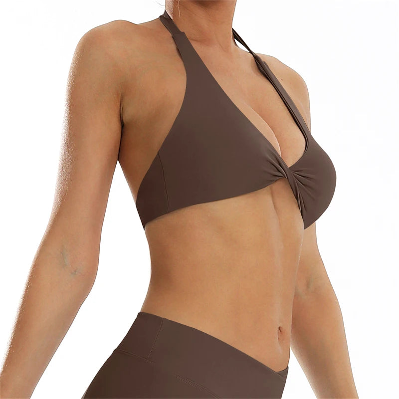 VERA BRA - TWIST HALTER BRA