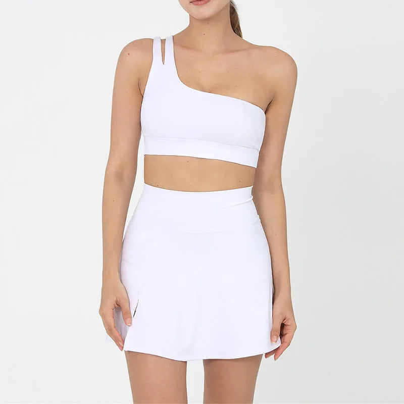 JULIETTE SET - One-Shoulder Crop Top & Skirt