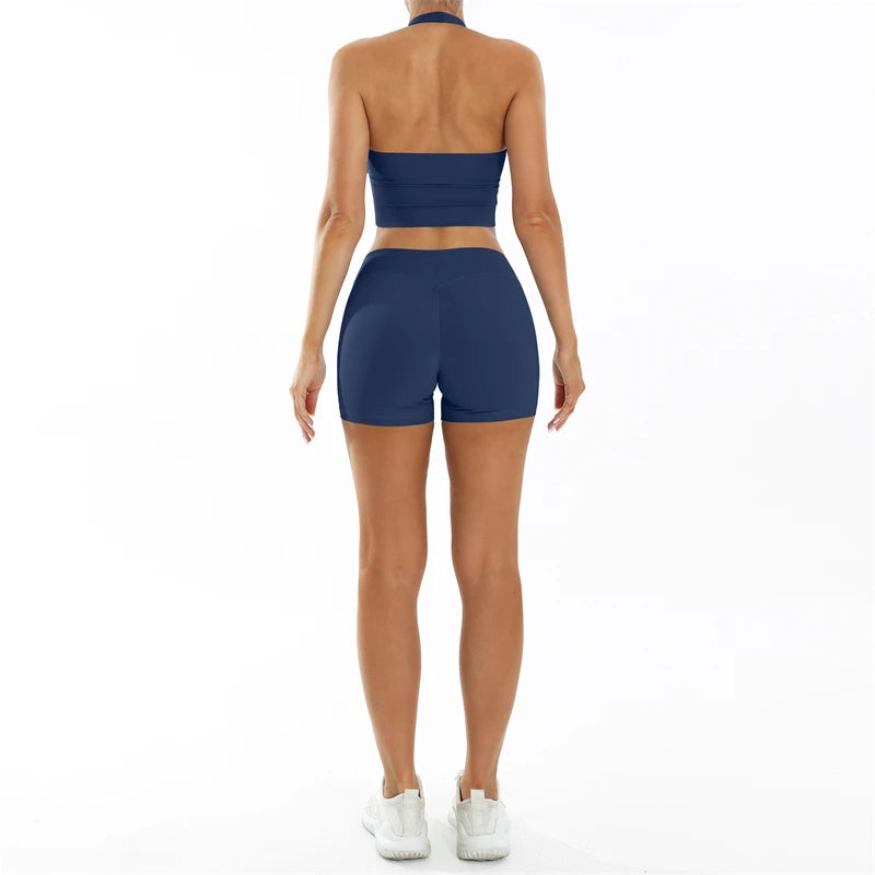 MAUD SET - Halter Bra & Scrunch Shorts