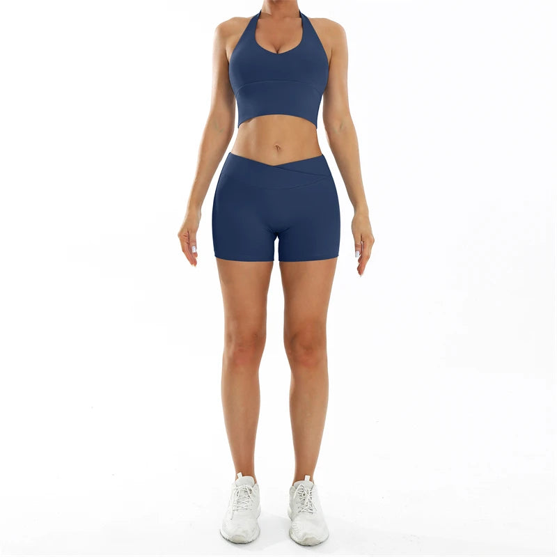MAUD SET - Halter Bra & Scrunch Shorts