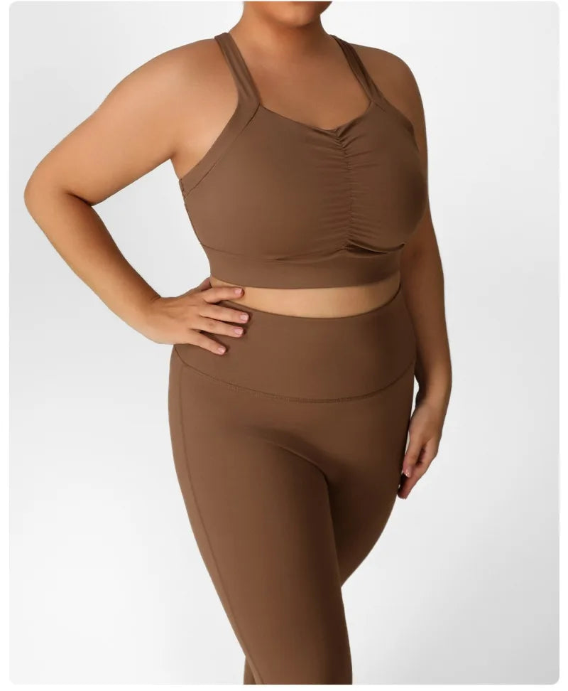 ANGELINE SET - HIGH STRETCH PLUS SIZE YOGA & FITNESS SUIT