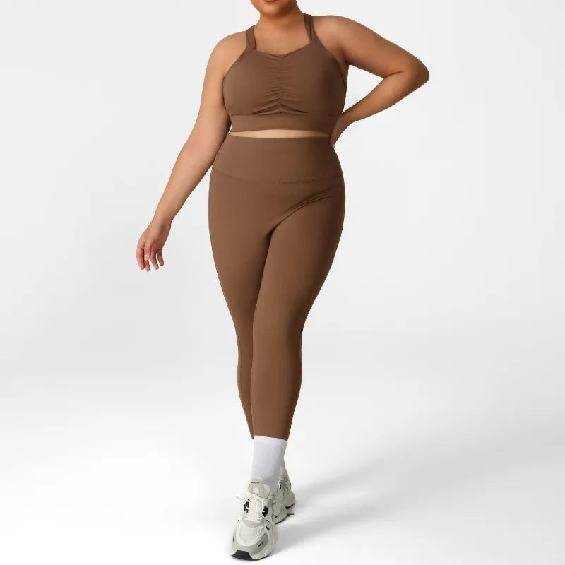 ANGELINE SET - HIGH STRETCH PLUS SIZE YOGA & FITNESS SUIT
