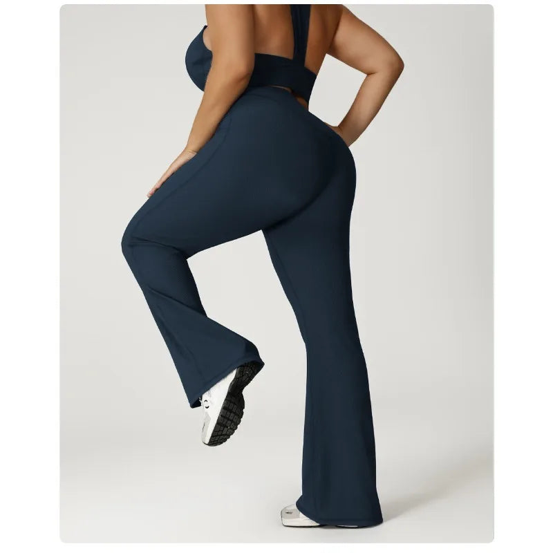 CONNIE SET - HIGH WAIST PLUS SIZE COMPRESSION FITNESS SUIT