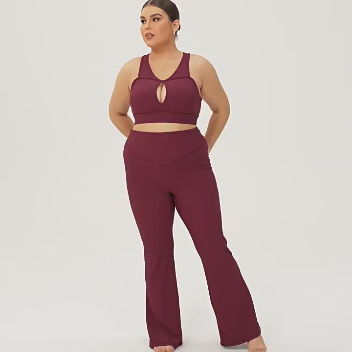 CONNIE SET - HIGH WAIST PLUS SIZE COMPRESSION FITNESS SUIT